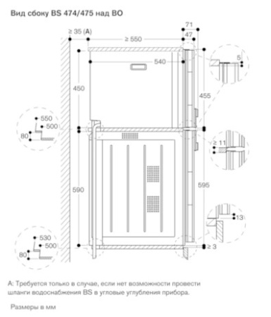 Комбинированный духовой шкаф-пароконвектомат Gaggenau BS474112
