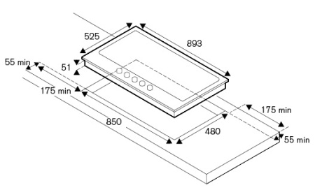 Варочная панель Bertazzoni P905CMODGNE