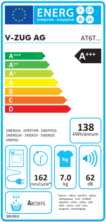 Сушильная машина V-ZUG AdoraDry V6000 AT6TWHW re