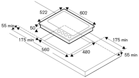 Газовая варочная панель Bertazzoni P604LPROX