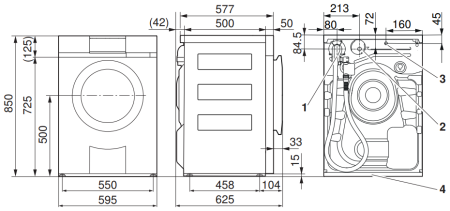 Стиральная машина V-ZUG Adora SL с правым навесом двери (WAASLZ re)