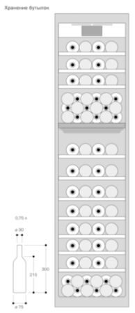 Полновстраиваемый винный шкаф Gaggenau RW414305