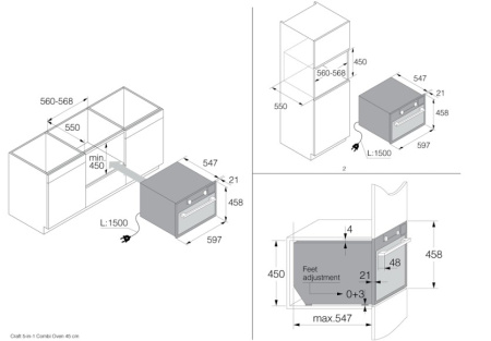 Комбинированный духовой шкаф Asko OCSM8487B